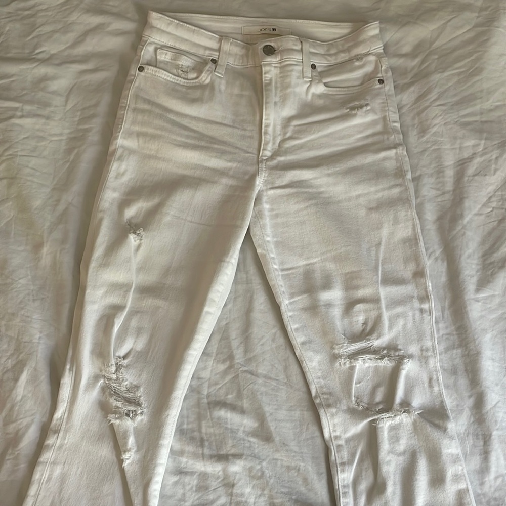 Joe’s Jeans White High Rise Skinny Ankle - Size 26